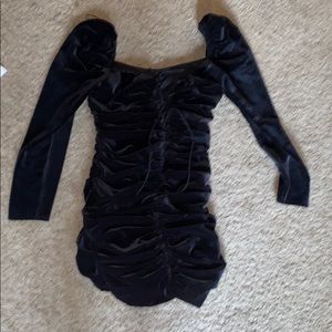 Black velvet dress